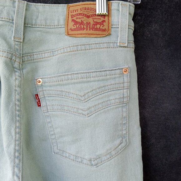 Levi's 726 High Rise Flare Split Hem Women's Light Wash Jeans Size 27 - Picture 5 of 10